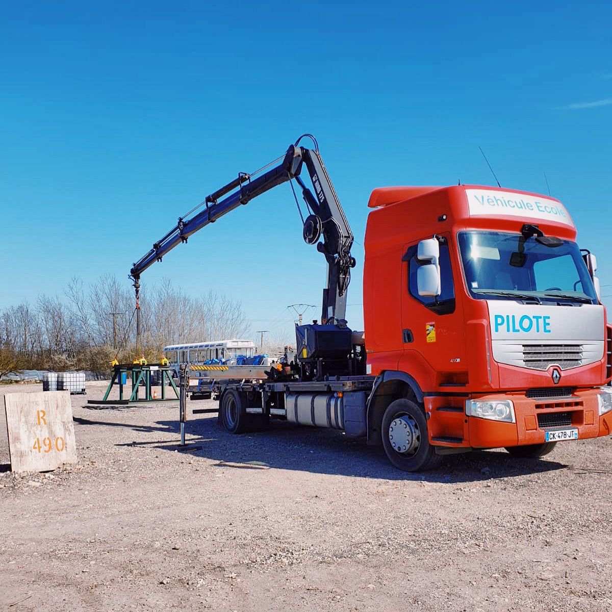 Formation conduite camion grue option télécommande CACES® R490